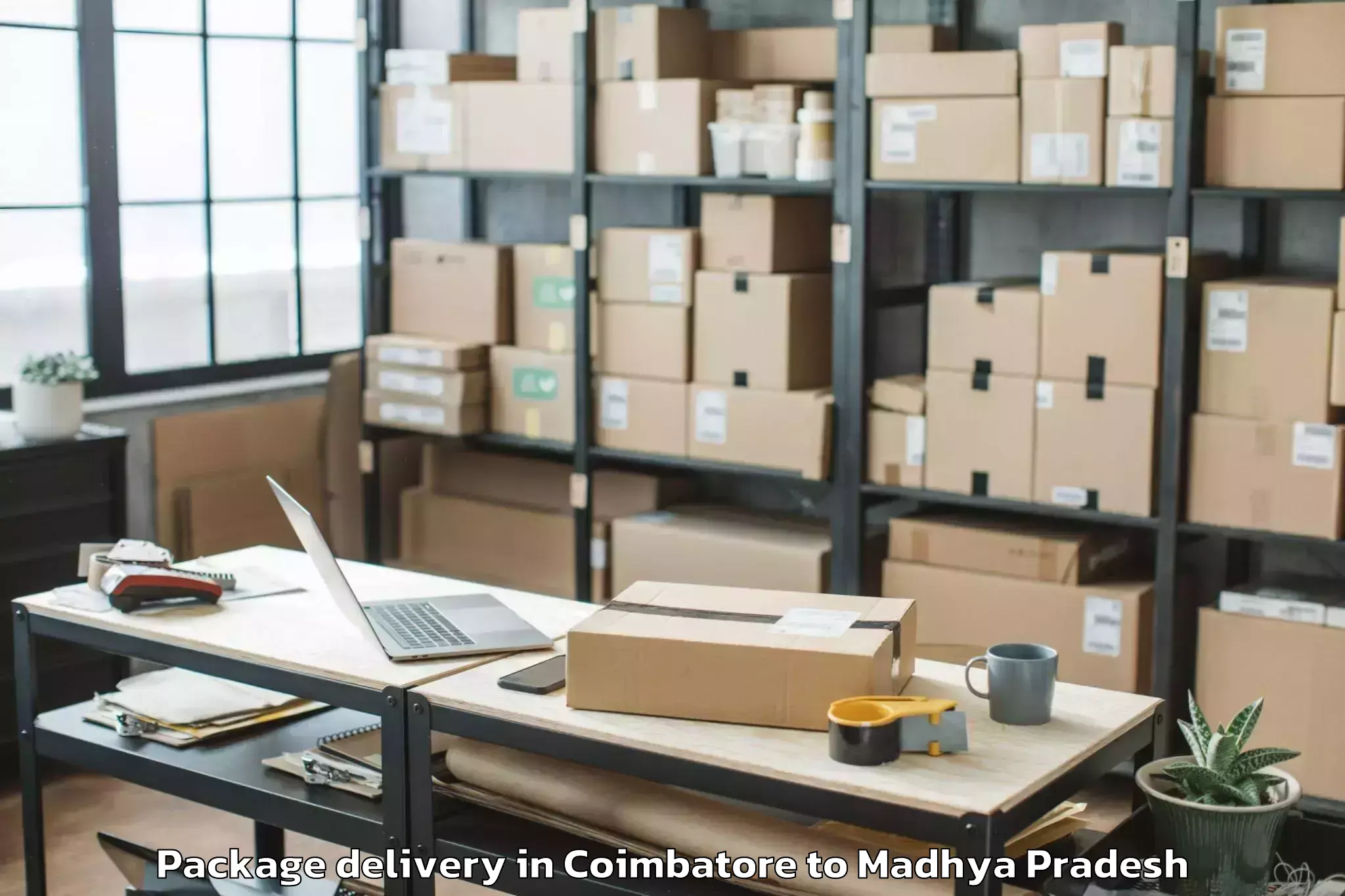 Easy Coimbatore to Dabra Package Delivery Booking